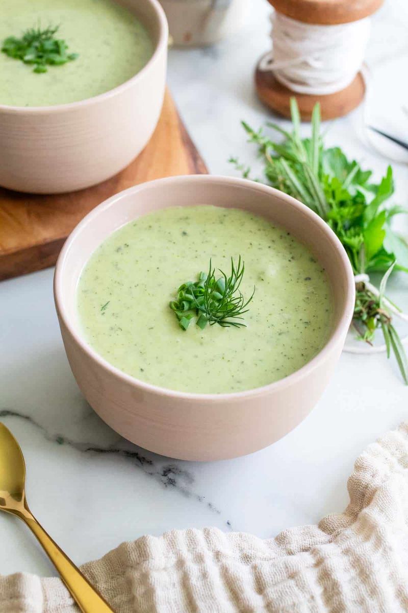 Garlic and Herb Zucchini Soup