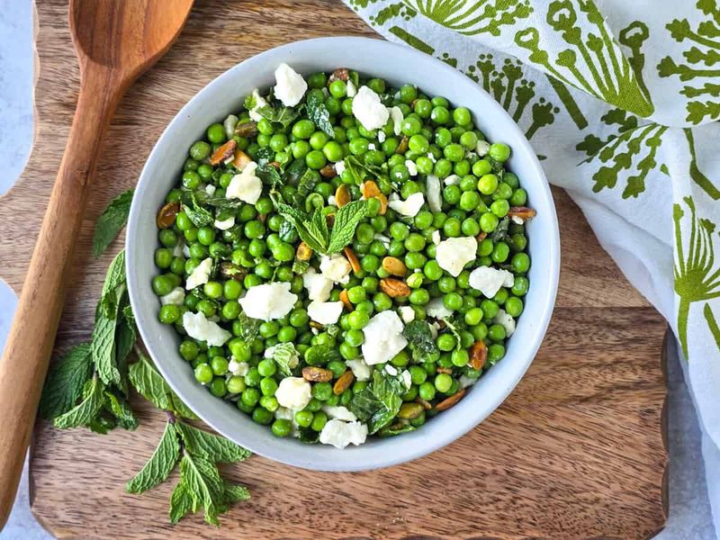 Pea and Mint Salad with Feta Cheese