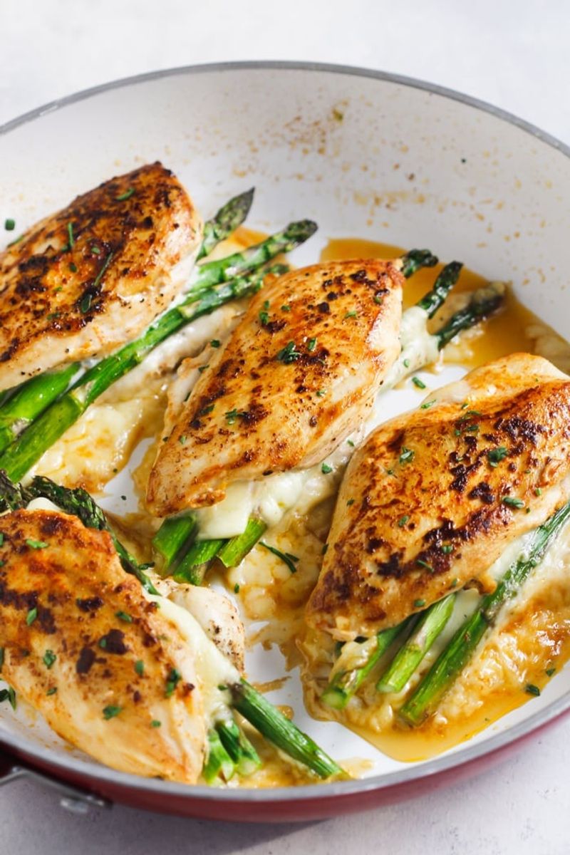 Asparagus and Brie Stuffed Chicken
