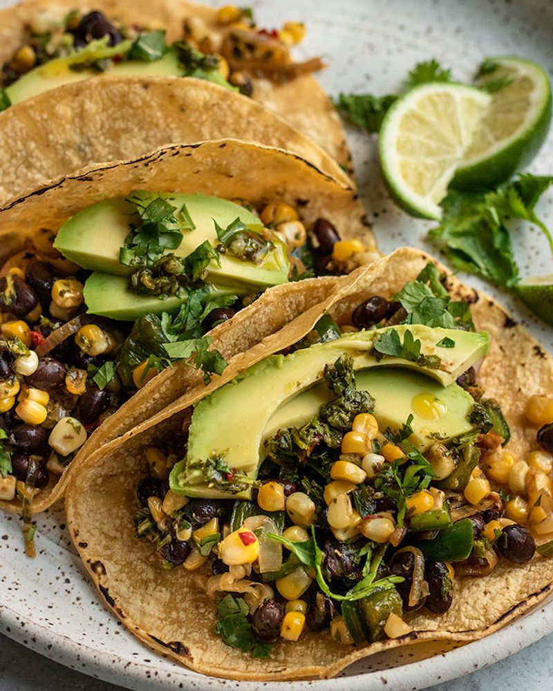 Frozen Corn and Black Bean Tacos