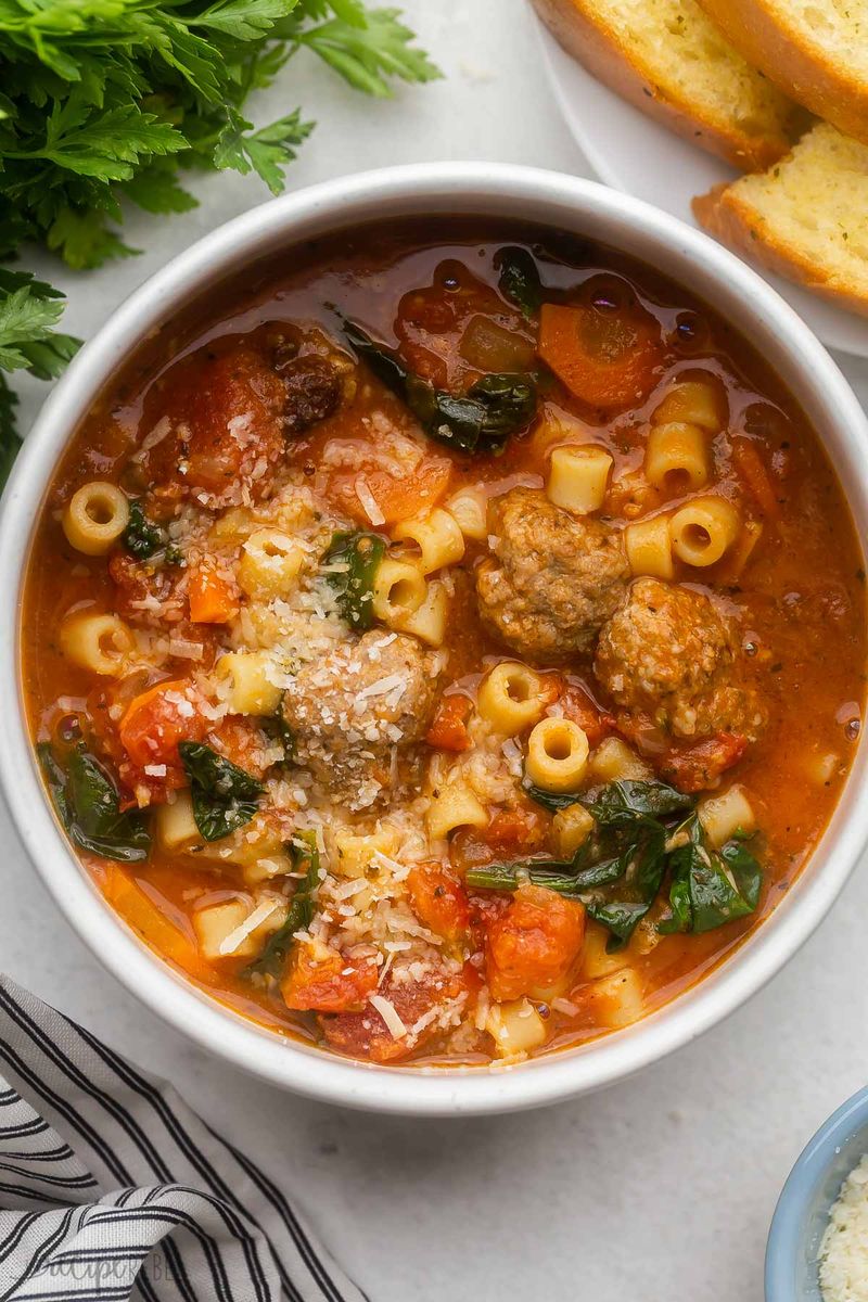 One-Pot Italian Meatball Soup