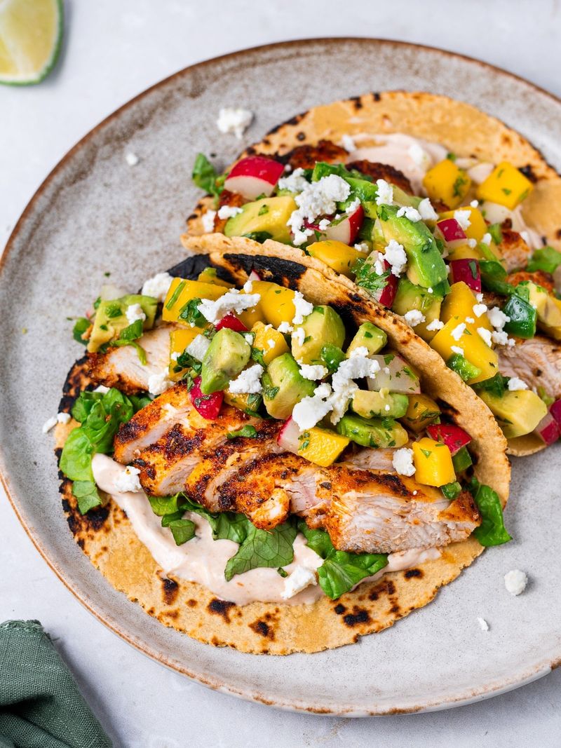 Chicken Tacos with Mango Salsa