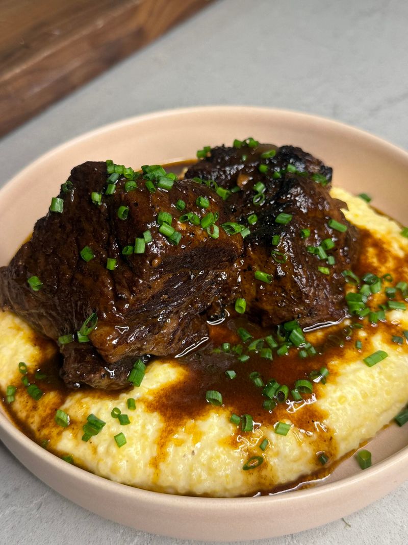 Creamy Polenta with Braised Short Ribs