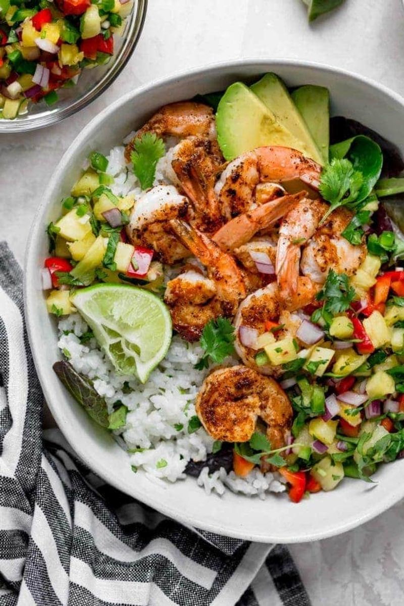 Shrimp and Avocado Rice Bowl