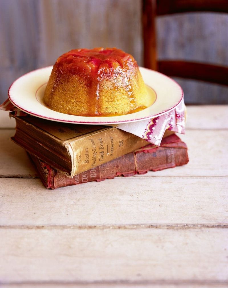 Rhubarb and Ginger Steamed Pudding