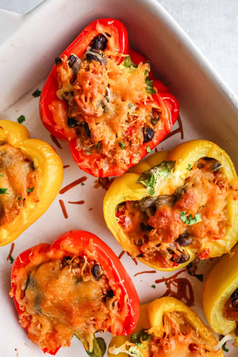 Bean-Stuffed Bell Peppers