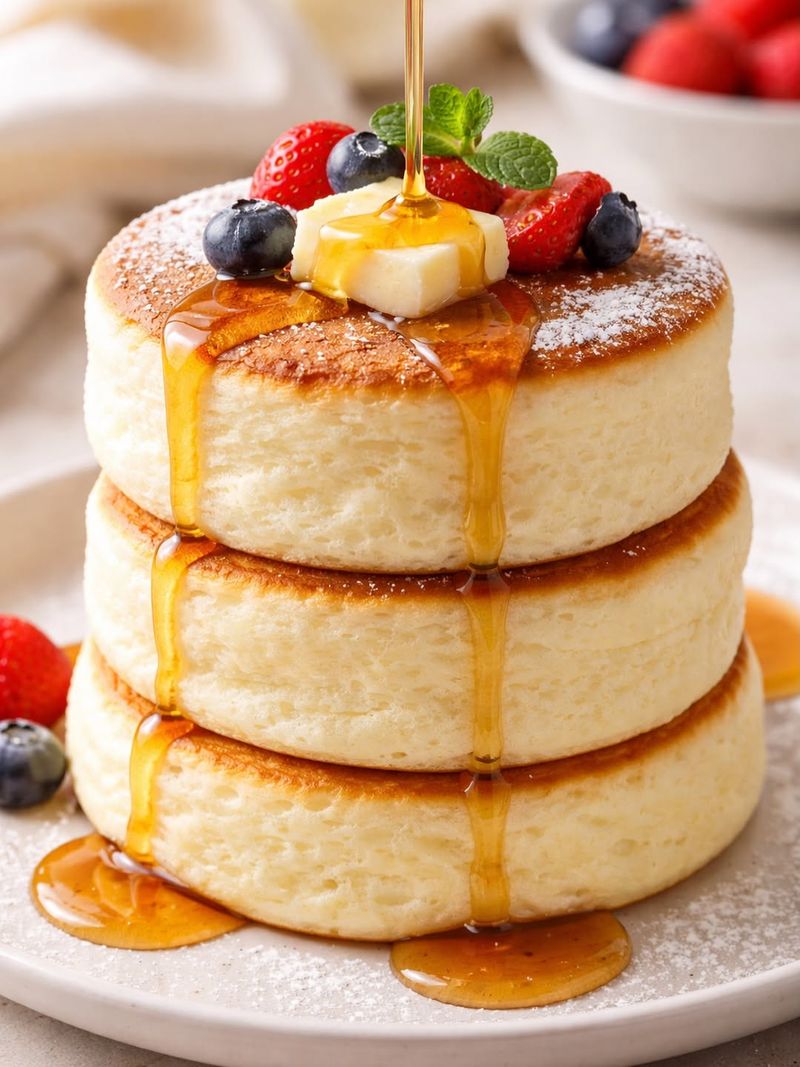 Souffle Pancakes with Whipped Maple Butter