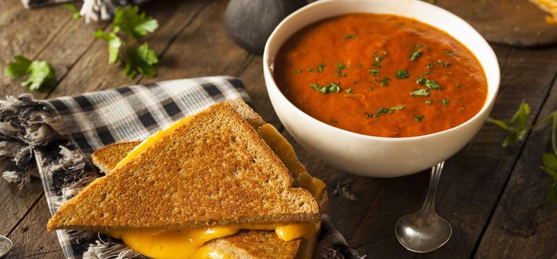 Tomato Soup with Grilled Cheese