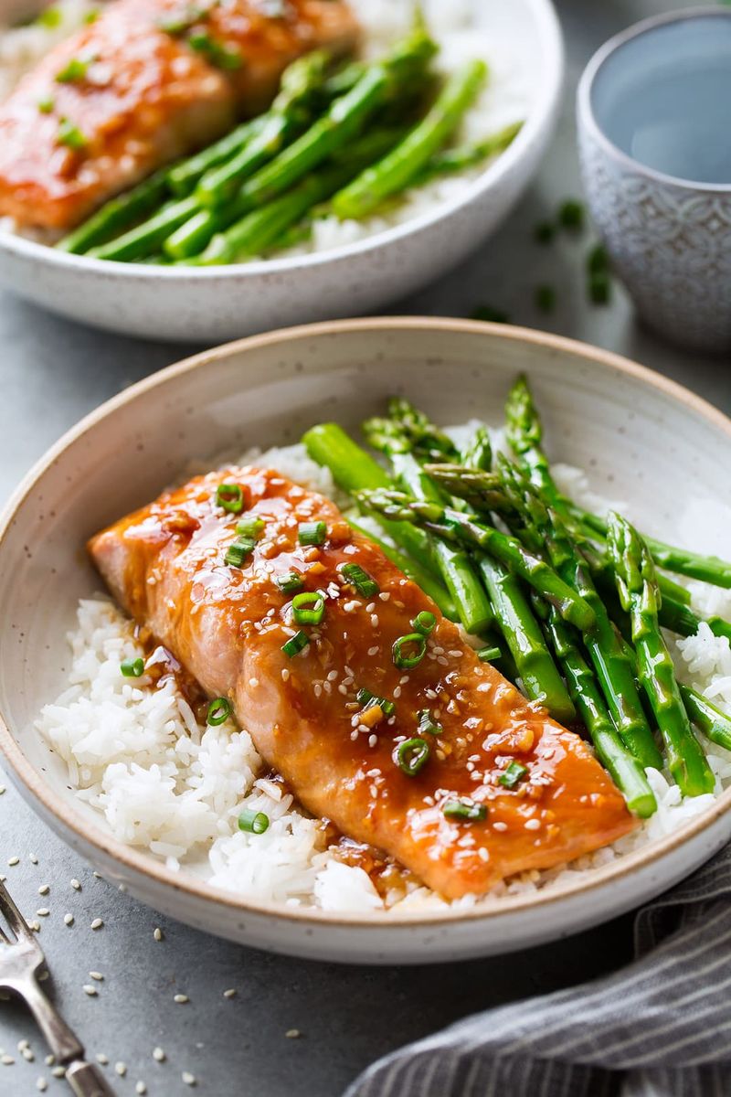 Teriyaki Salmon with Rice