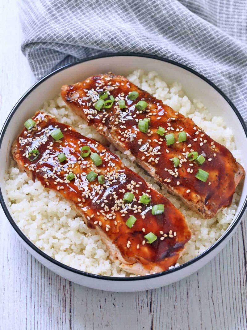 Teriyaki Salmon with Rice