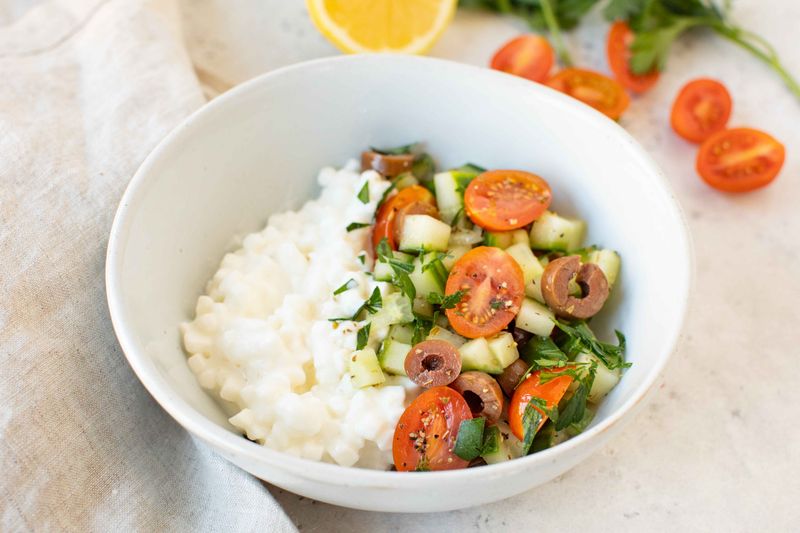 Cottage Cheese and Veggie Plate