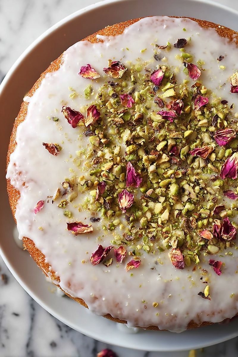 Pistachio and Rose Water Cake