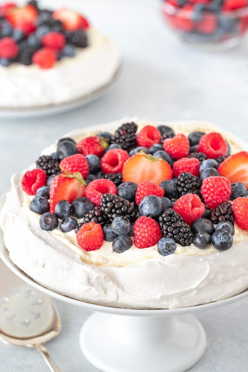 Pavlova with Fresh Berries