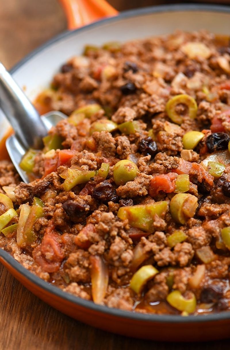 Picadillo with Olives and Raisins