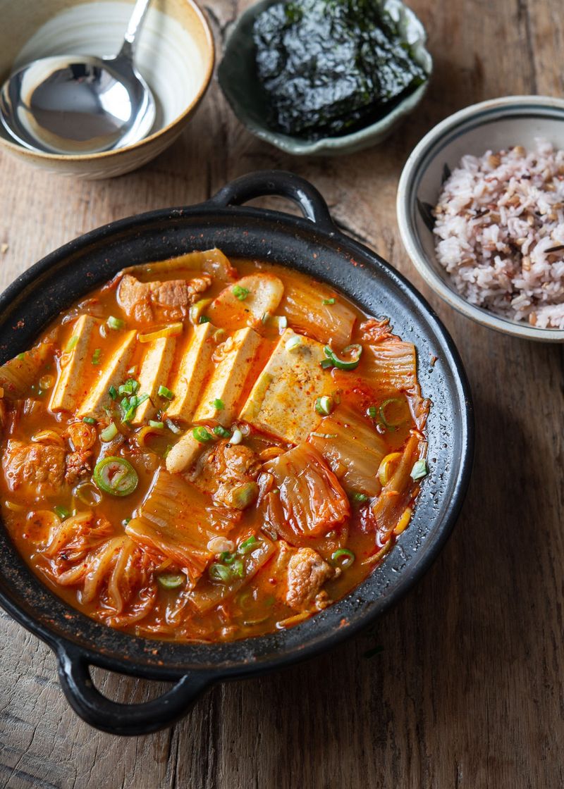Korean Kimchi Cabbage Soup (Kimchi Jjigae)