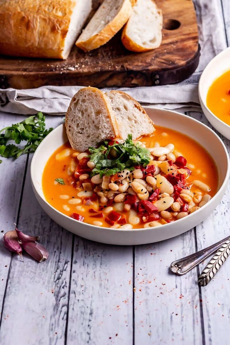 Roasted Red Pepper And White Bean Soup