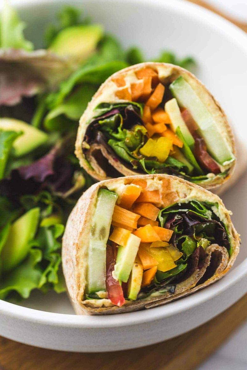 Spicy Hummus and Veggie Wrap