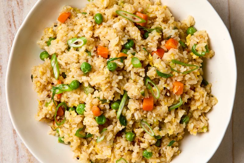 Egg Fried Rice with Spring Vegetables