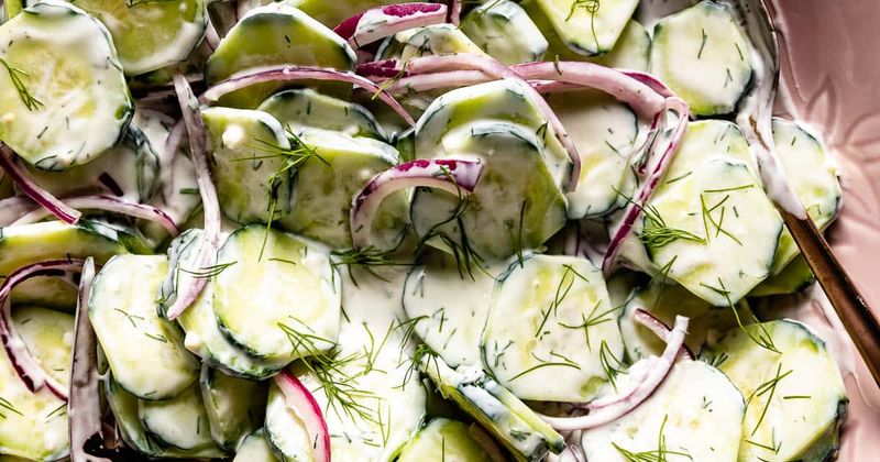 Cucumber and Dill Salad with Greek Yogurt Dressing