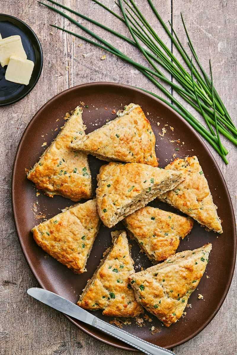 Cheddar and Chive Scones