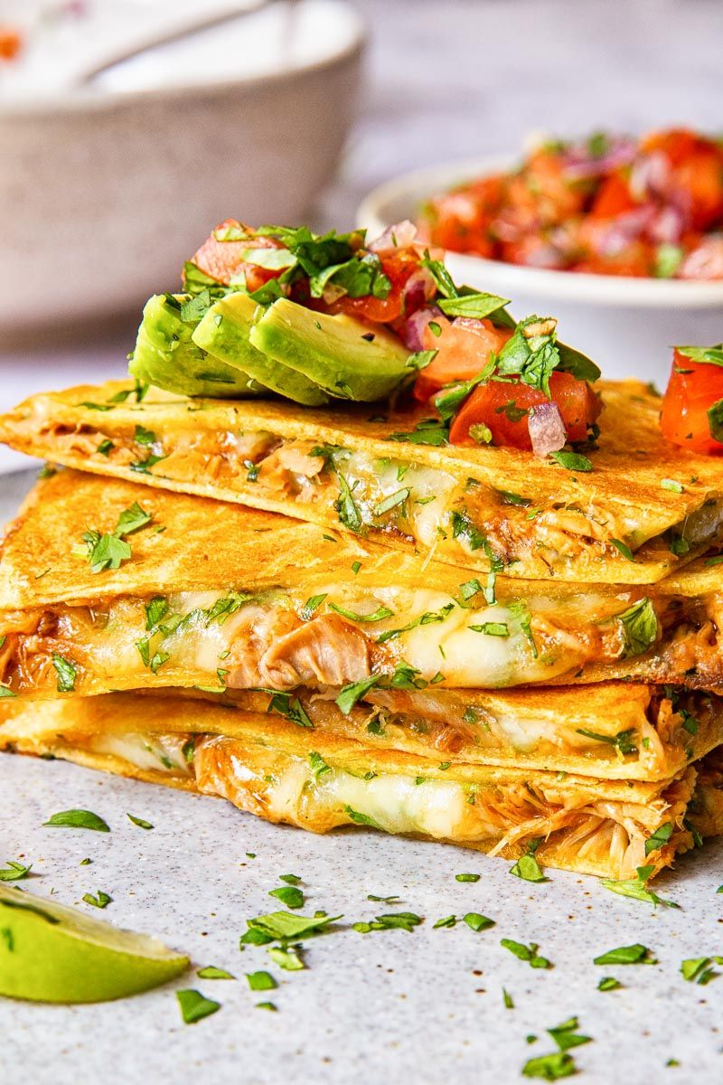 Cheddar Quesadillas with Pulled Pork
