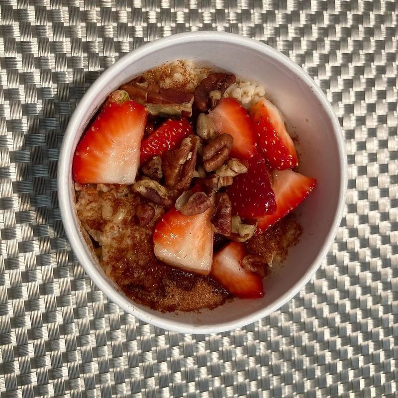 Panera Bread Steel Cut Oatmeal with Strawberries