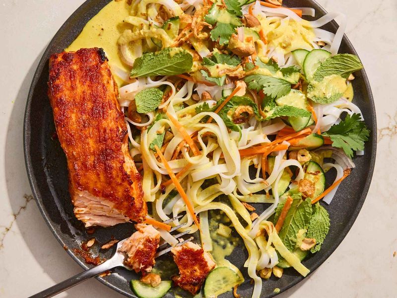 Salmon and Cucumber Noodle Salad