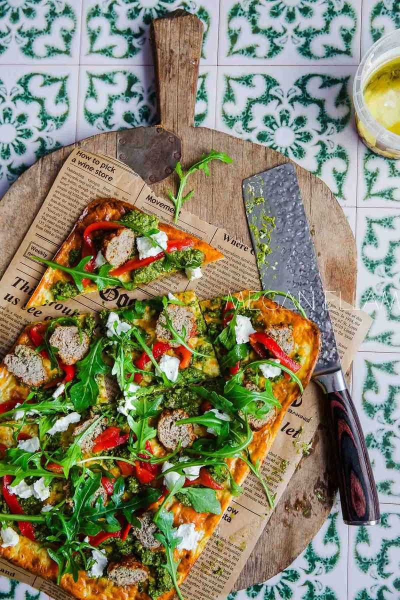 Cottage Cheese and Veggie Flatbread