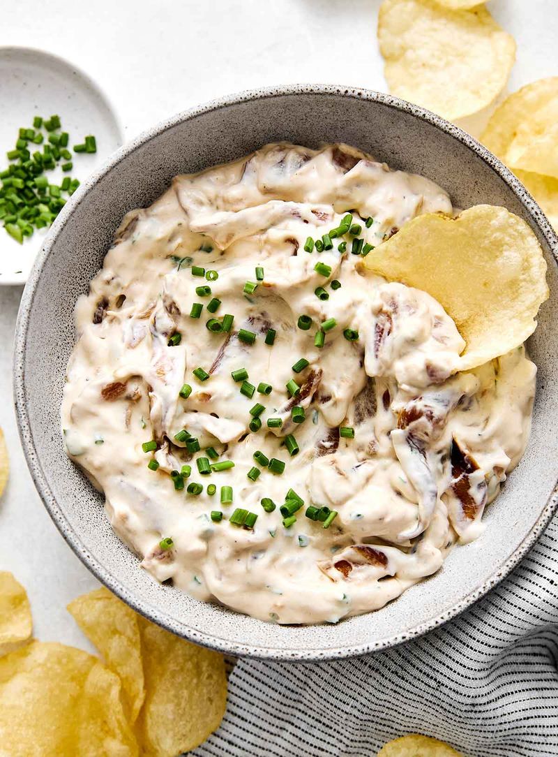 Onion Dip with Potato Chips
