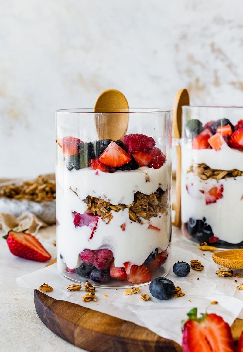 Greek Yogurt Parfait with Berries and Granola
