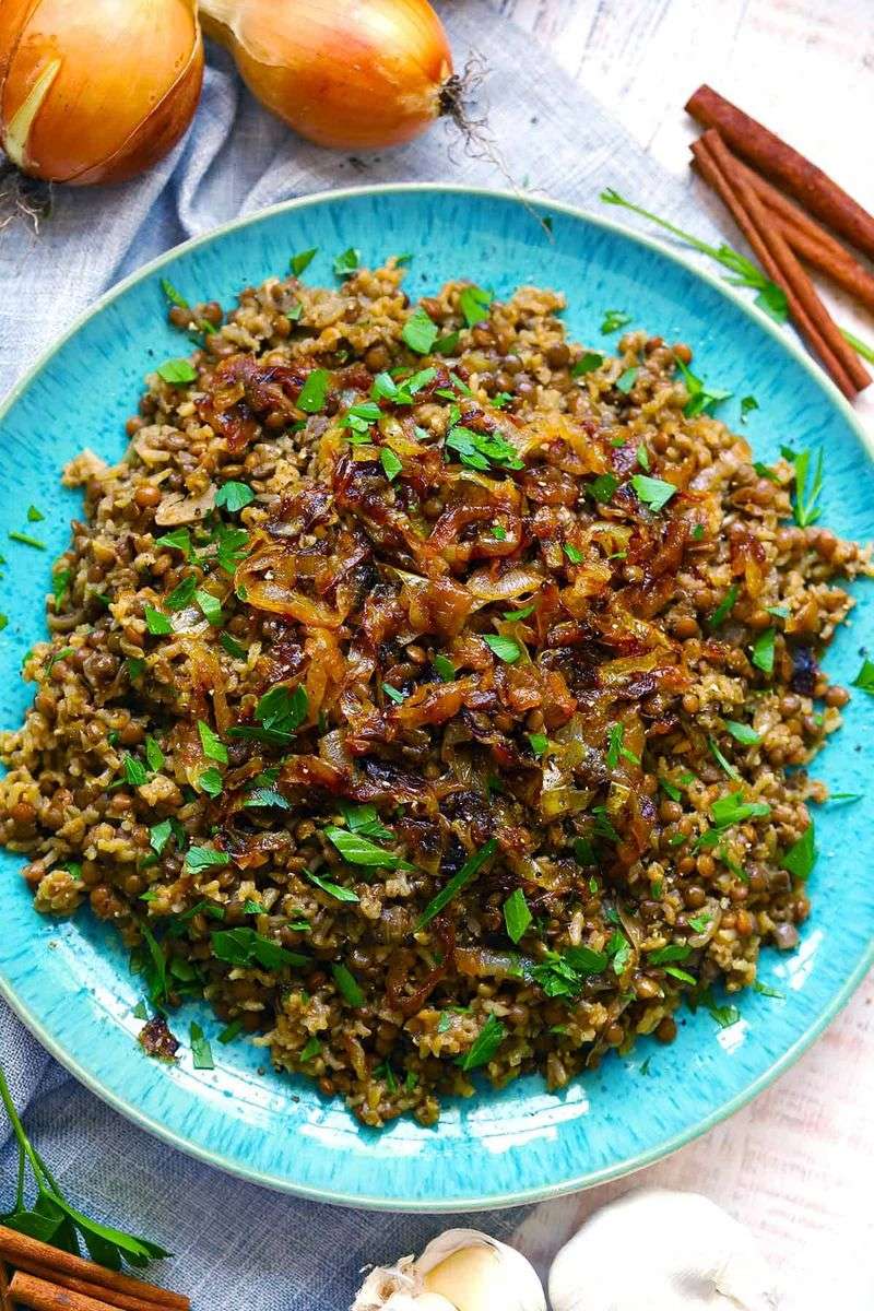 Mujaddara (Lentils and Rice)