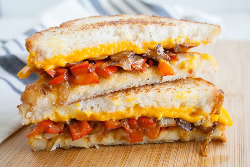 Grilled Cheese Sandwich Upgraded With Extras
