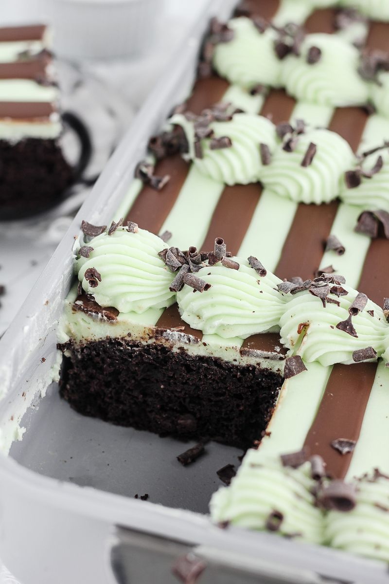 Chocolate Mint Sheet Cake