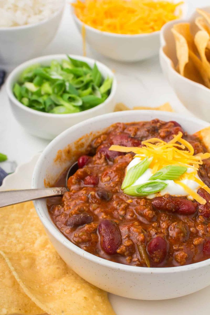 Slow Cooker Beef Chili Bar