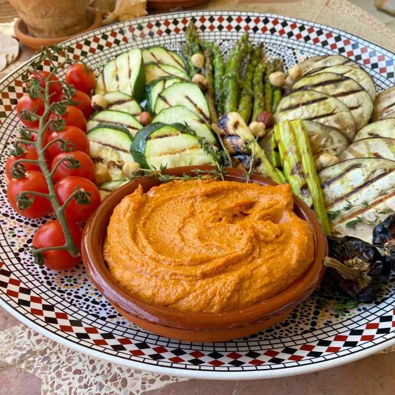 Romesco Sauce Roasted Vegetable Platter