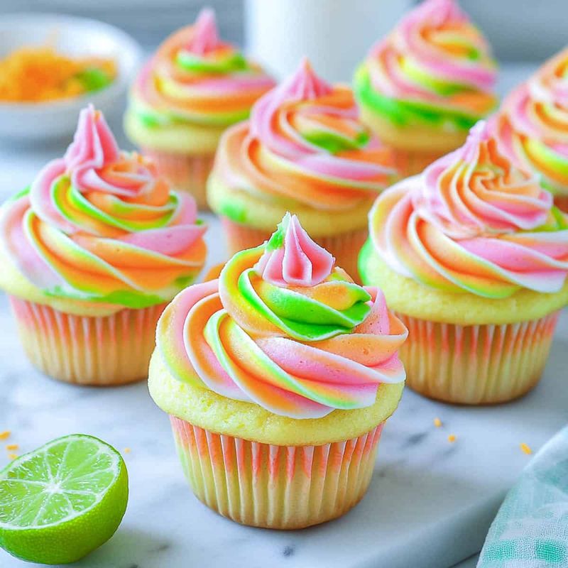 Vanilla Bean Cupcakes with Pastel Swirl Frosting