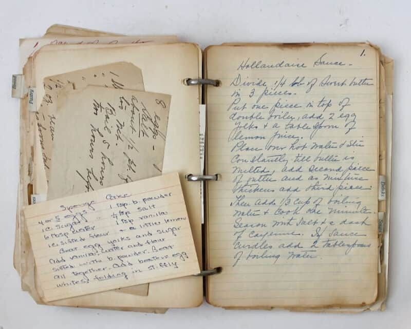 Keeping a Handwritten Recipe Book