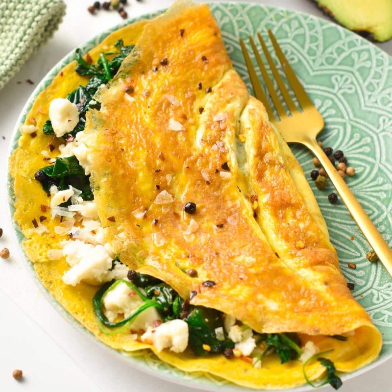 Spinach and Feta Omelette