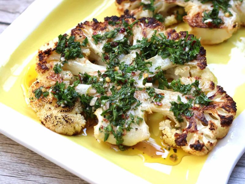 Cauliflower Steaks with Chimichurri