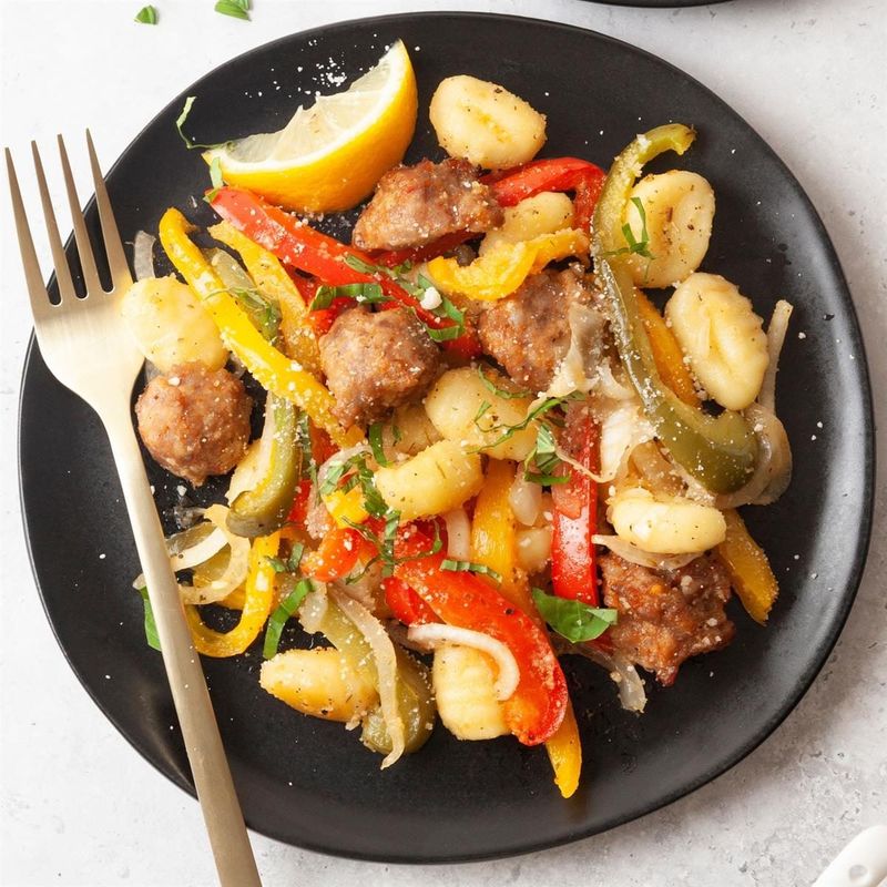 Sheet Pan Sausage and Gnocchi