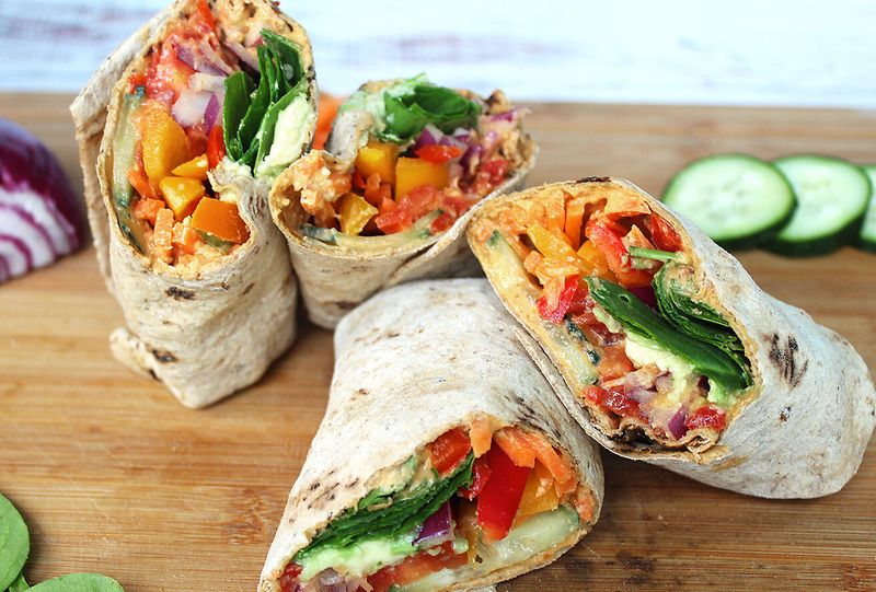 Veggie Hummus Wrap Sandwich