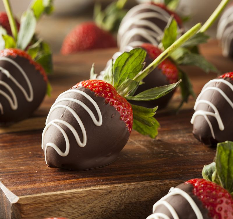 Dark Chocolate with a Few Strawberries