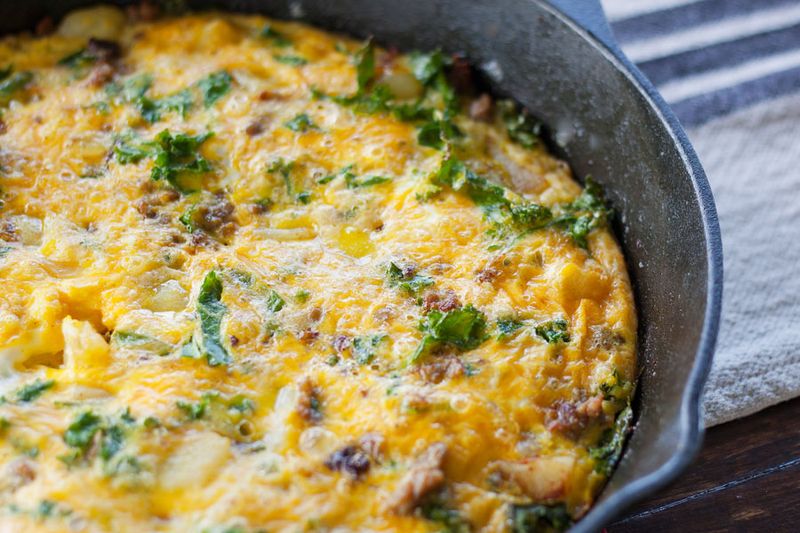 Frittata with Sausage and Kale