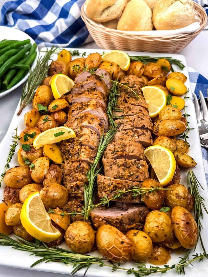 One-Pan Lemon Dijon Pork Tenderloin