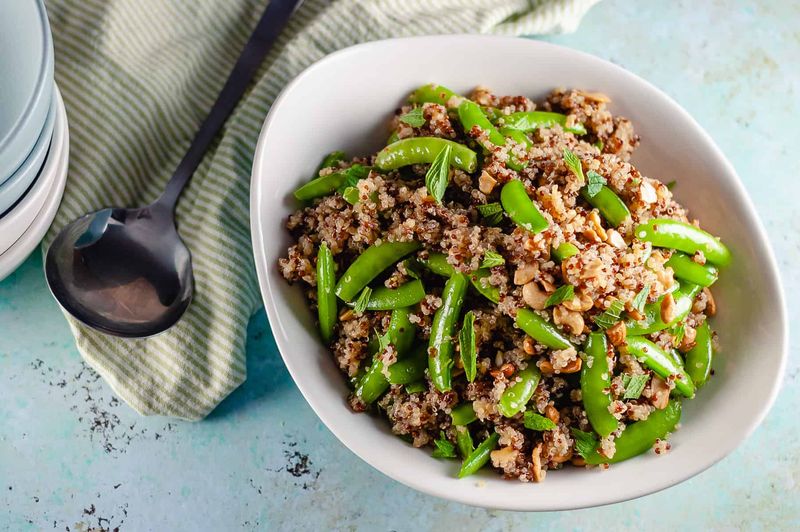 Quinoa Spring Salad with Sugar Snap Peas and Lemon