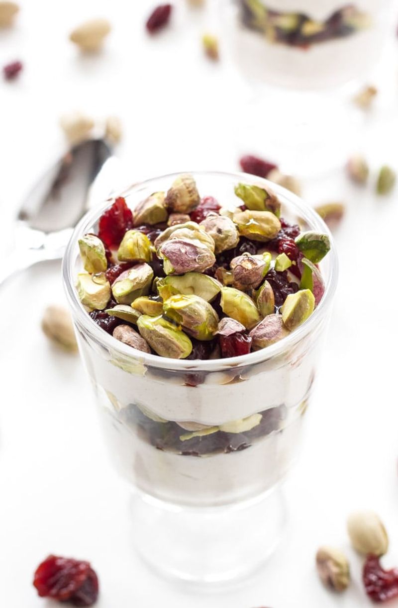 Pistachio and Cherry Trifle