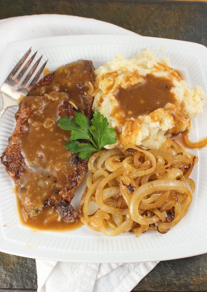 Liver and Bacon with Onion Gravy
