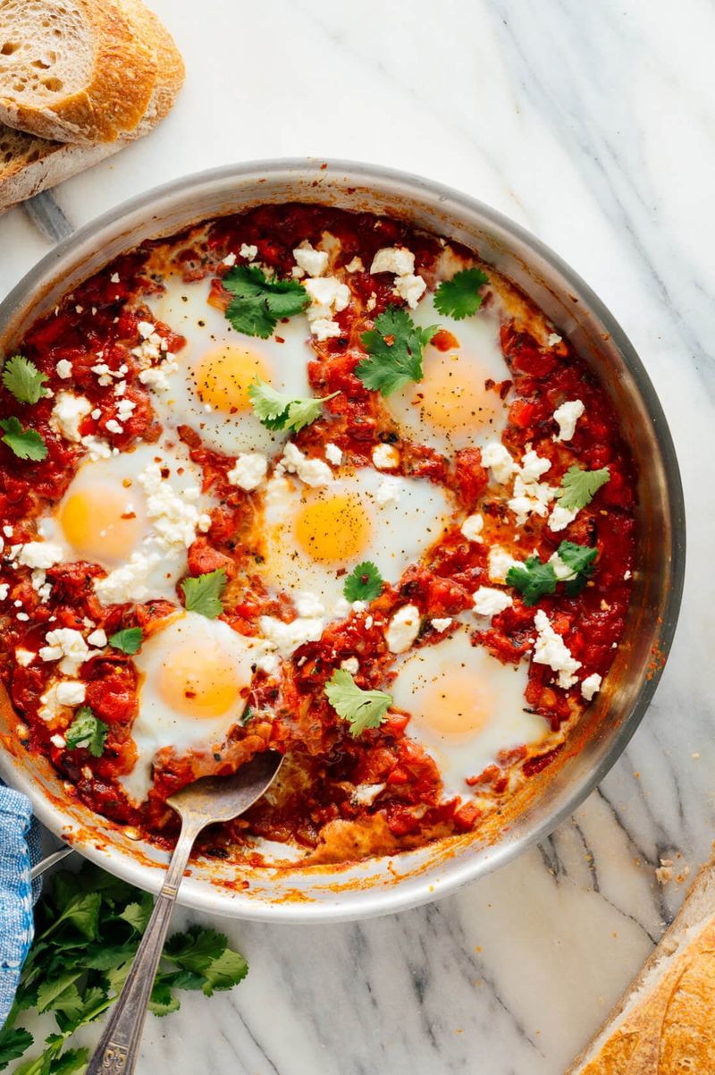 Shakshuka With Canned Tomatoes And Eggs