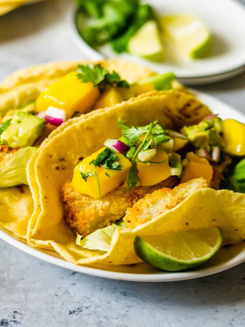 Tacos with Mango Avocado Salsa