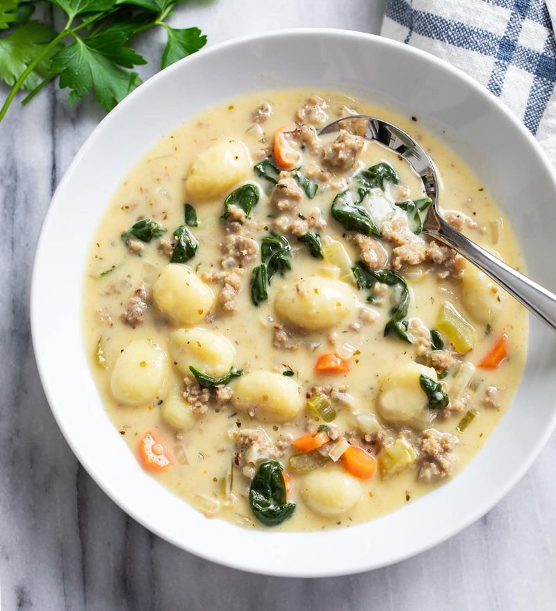 Gnocchi Soup with Sausage and Kale